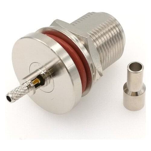 10pcs N Female Jack Pin Bulkhead Crimp For RG316 LMR100 RG174 RF Coaxial Connector