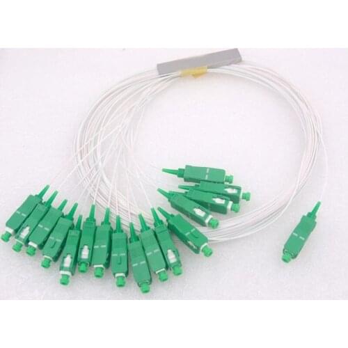 10pcs 1.2m NEW Steel Tube 0.9mm1x16 Differential Mini SC/APC Connector Fiber Optic PLC Splitter Wire harness Free shipping