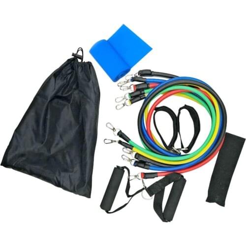 12PCS/pack 5-25LB Resistance Band Set Natural Latex Pilates Elastic Band Portable Yoga Strap For Indoor Yoga Training Fitness