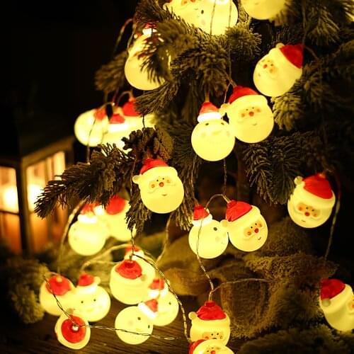 3m USB Christmas LED Lights String Snowman Santa Claus Lights Christmas Tree Decoration Pendent Indoor Outdoor DIY Home Decor