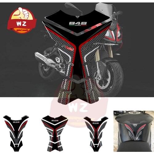 3D Resin Motorcycle Tank Pad Protector Decal Stickers Case for Ducati 848 EVO Tankpad