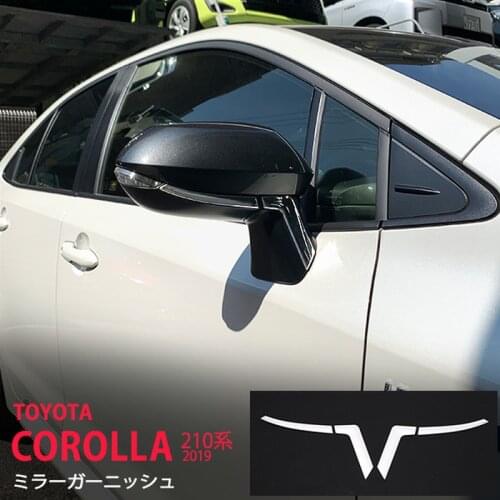 4pcs Durable Mirror Garnish Trim for Toyota Corolla Touring E210 Stainless Steel Auto Stickers Decoratie Accessories