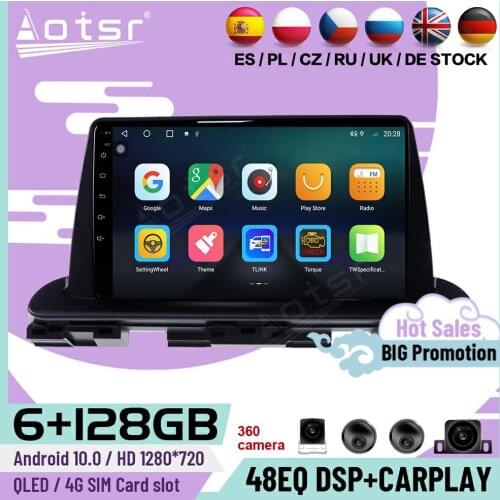 6+128G Carplay Multimedia Stereo Android Player For Kia Cerato 2018 2019 2020 GPS Navigation Auto Car Radio Receiver Head Unit