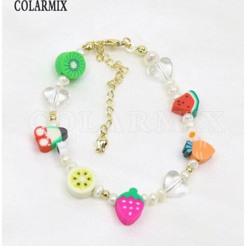 6 Pieces Handmade Colorful Bead Bracelet Fashion Jewelry Chain jewelry Bracelet Handmade Strand women Bracelet Jewelry 9954