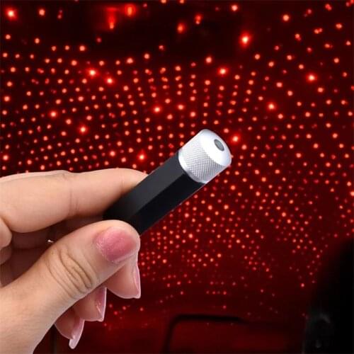 Car Roof Light Portable USB Adjustable Romantic Projector Night lamp Blue Red Starry Projector Light for Ceiling Car Wedding