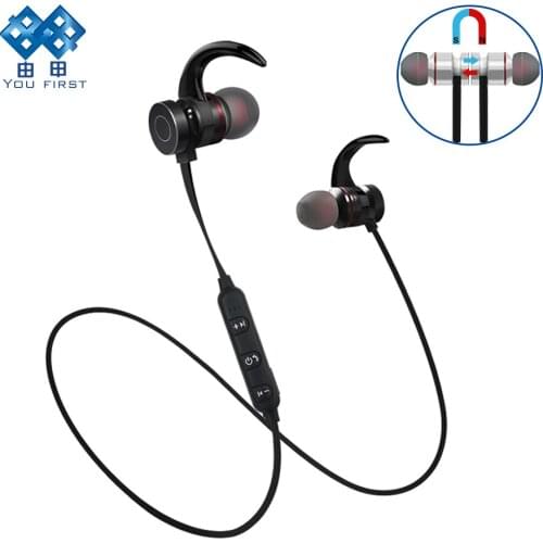 YOU FIRST Bluetooth Earphone Wireless Headphones SweatProof Magnetic Sport Stereo Headset Bluetooth Auricular For Mibole Phone