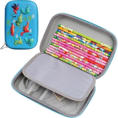 3D Cartoon Dragon Zip Pencil Case Pen Bag Pouch Student School Office Stationery