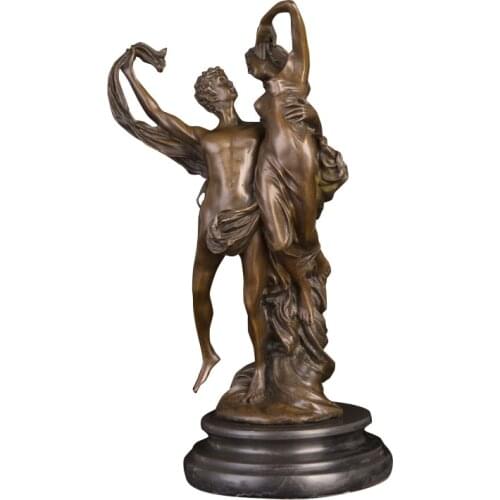 Jean Debut reproduction bronze art decoration love boy and girl statue sculpture for decorative