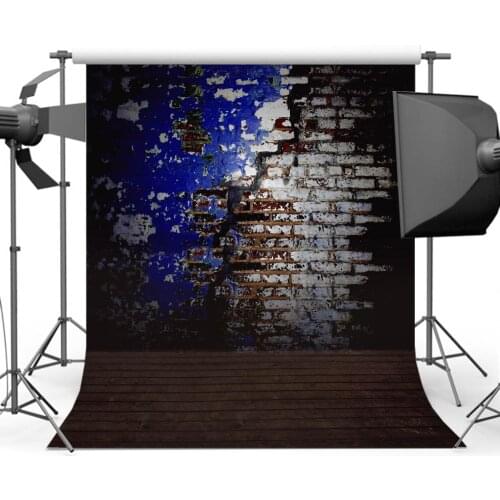 MOCSICKAGraffiti Brick Wall Backdrop Photography Wood Floor Background for Photographers Photo Studio CM-4802