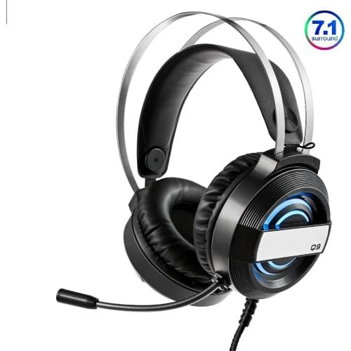 YOUXIU 7.1 Gaming Headset Headphones with Microphone Stereo Sound RGB Light for PC Computer for Xbox One PS4