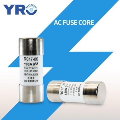 AC 5Pcs 22x58MM Fast blow Ceramic Fuse 63A 80A 100A 125A Ceramic fuse core RT18 R017