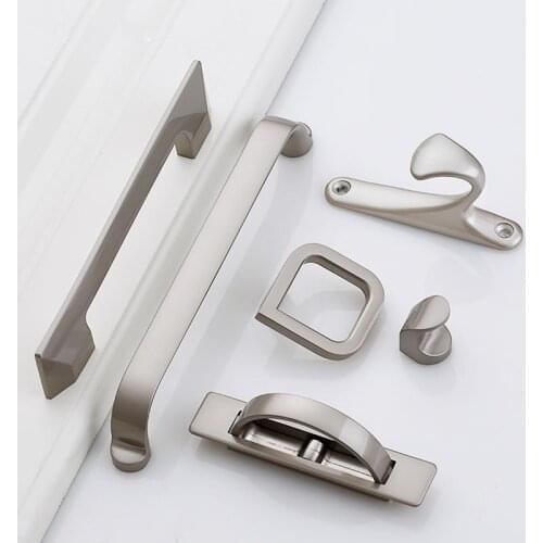 KK&FING 1PC Modern Furniture Handles Hooks Zinc Alloy Kitchen Cabinet Door Hook Knob Handles Home Improvement Furniture Hardware