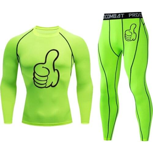 Compression Kit Tracksuit Mens Sport Running Shirts Jogging Pants Rashgard Gym Training Fitness Workout Tight Uniform Sportwear