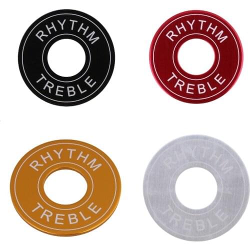 Red Aluminium Alloy Round Electric Guitar Toggle Switch Ring Plate 33mm