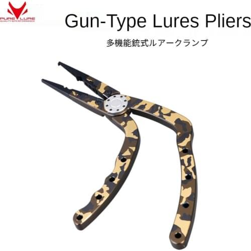 PURELURE Multifunctional fish control pliers hook unhooking device grab type luya pliers lead pressing device hook removing