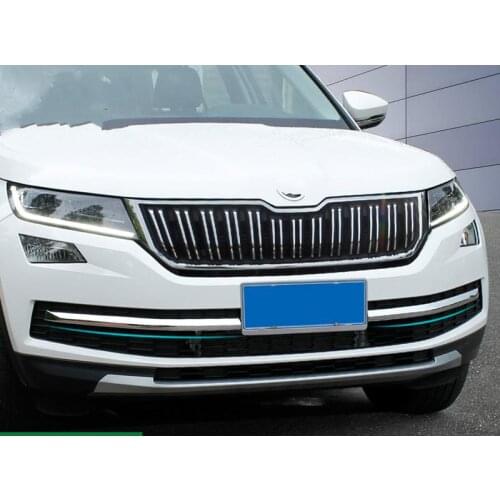 Front bumper patch exterior decoration Protection Decoration beautiful For Skoda Kodiaq 2017 2018 car accessories Car styling