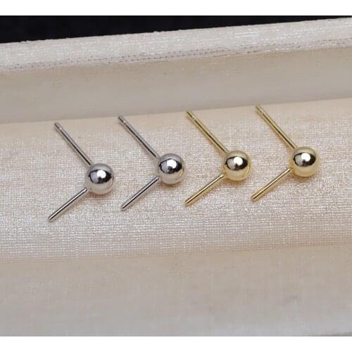 New Hot 925 Sterling Silver Earrings Findings Mountings Settings Jewelry Parts Fittings for Coral Jade Agate Beads Crystal