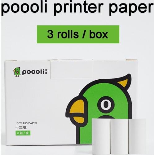 Official Thermal Paper Roll Poooli L1 L2 Mobile Pocket Portable Mini Photo Printer BPA Free for Topic Sorting Print Picture List