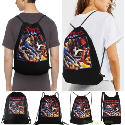 Men Sackpack Strap Bags Streets Of Rage Women Purpose Drawstring Backpacks Outdoor Travel Backpacks For Gym Training Fitness Bag