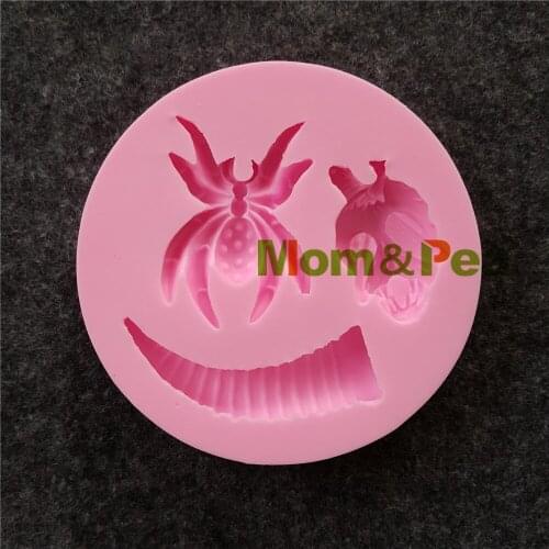 Mom&Pea 1157 Free Shipping Horn Silicone mold Cake Decoration Fondant Cake 3D Mold Food Grade