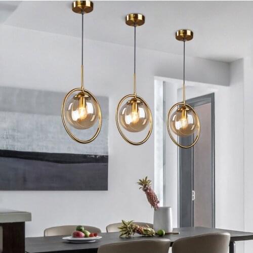 Modern Pendant Ceiling Lamps Simple Glass LED Pendant Lights Pending Lighting Living Room Hanging Light Fixtures Luminaire Decor