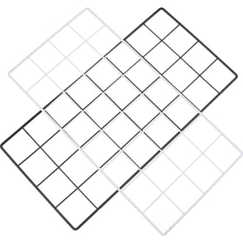 Modern Home Wall Decoration Iron Grid Nordic Art Photo Displaying Frame Party Metal Shelf Mesh Postcards DIY Racks