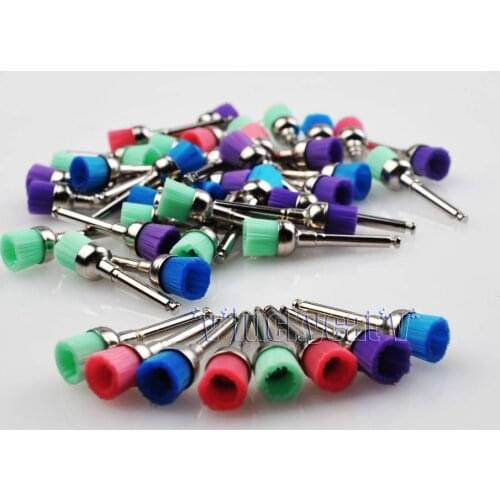 30Pcs Dental Lab Materials Color Nylon Latch Flat Polishing Polisher Prophy Cup Brushes Dentist Products