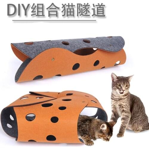 Pet Cat Tunnel Toys Combined Cat Tunnel Cat Channel Removable Washable Felt Cloth Pet Cat Kitty Training Interactive Fun Toy