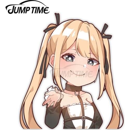 Jump Time 13 x 8.3cm Vinyl Car Stickers Marie Cartoon Avatar Car Decals Bumper 3D Windshield Surfboard Car Accessories