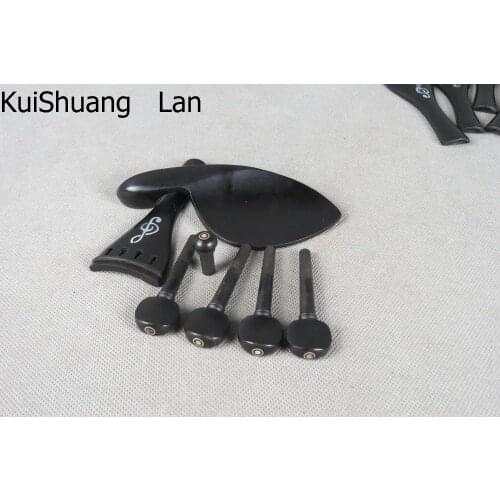High quality 3 sets ebonyviolin parts 4/4,inlay beautiful decoration