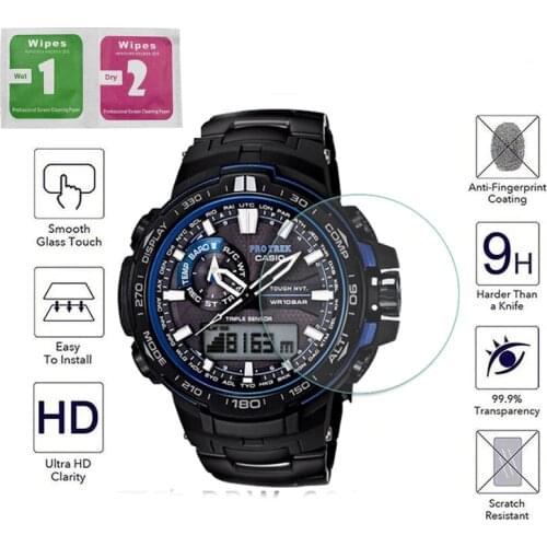 2pcs For Tempered Glass Screen Protector For Casio G-shock GA-110 ga-100 GA100 GA110 PRW-6000 YT prw 6000 6100 protective