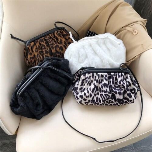 Women Small Ruched Cloud Bag Plush Handbag 2020 Soft Hand Purse Fashion Clutch Bag Evening Party Bags shoulder bag FTB156