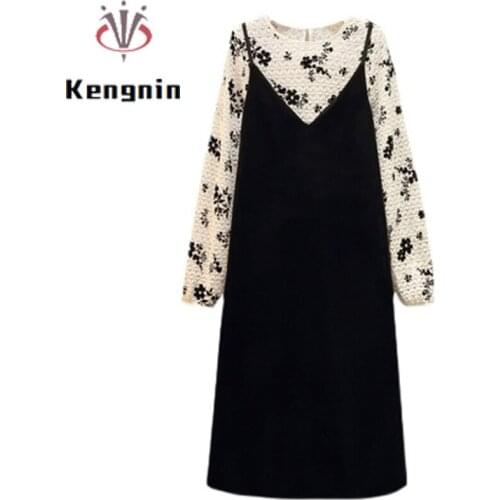 2021 Summer Plus Size 4XL Women Dress Cute Sets Sexy Lady Strap Plaid Dress + White Short Sleeve Tees Female Robe Tops KE1052