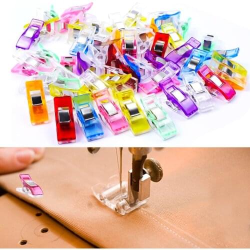 10/20/50PCS Fabric Quilting Craft Sewing Knitting Clips Home Office Supply Mixed Plastic Wonder Clips Holder for DIY Patchwork
