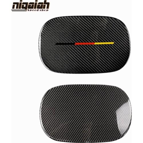 1x Carbon Fiber Fuel Tank Cap Cover Protection Trim Sticker Car Accessories Decoration for Benz Mercedes C-Class W205 2015-2018