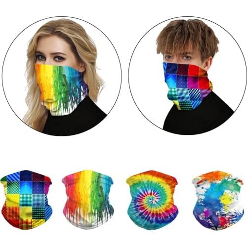 3D Colorful Bandana Face Balaclava Neck UV Outdoor Riding Headwear Face Cover