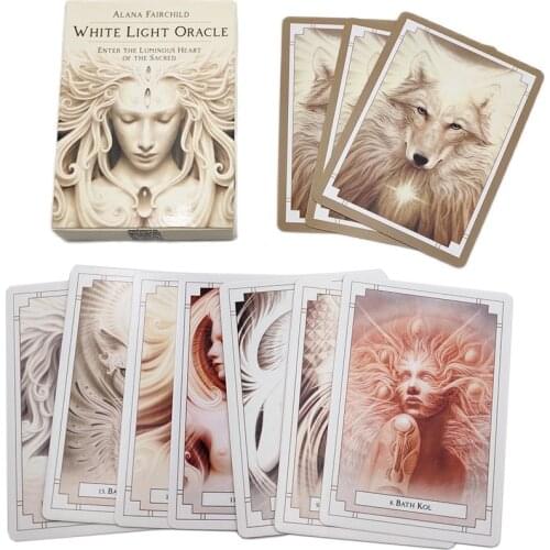 White Light Oracle Cards Divination Fate Gameplay 44 Sheet Tarot Cards Deck Entertainment Friend Party Playing Board Game