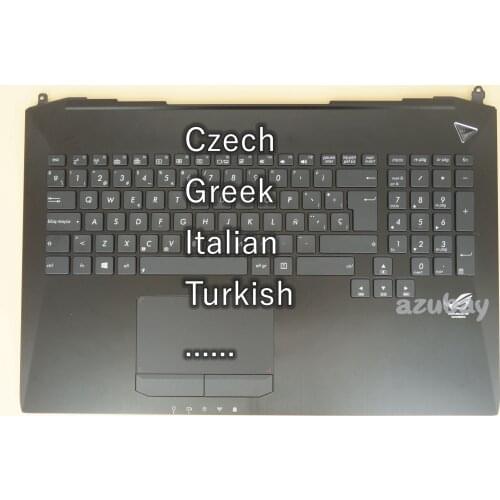 Czech Greek Italian Turkish Keyboard Palmrest Upper Case For Asus G750J G750JH G750JM G750JS G750JW G750JX G750JY G750JZ Backlit