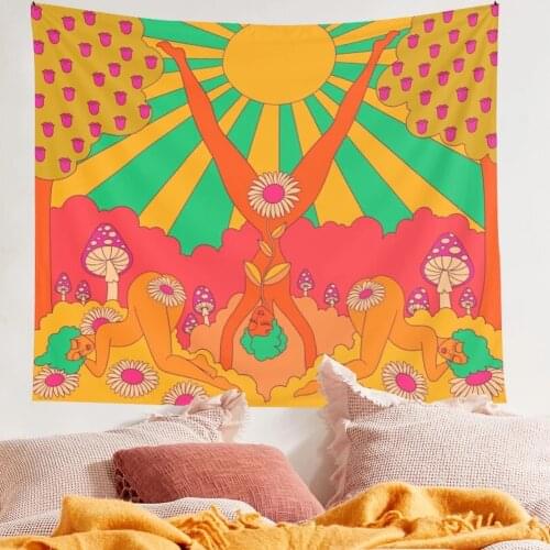 Home Hanging Boho Decoration Home Decor Tarot Tapestry Wall Decor Witchcraft Hippie Tapiz Decoration Mural Aesthetic Room Decor