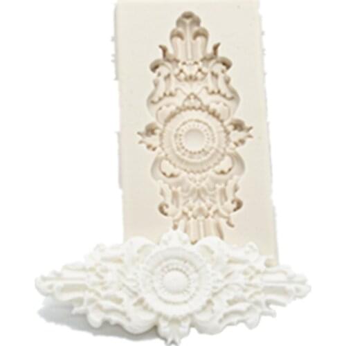 European Vintage Relief Silicone Fondant Lace Mold Gumpaste Chocolate Clay Candy Moulds Cake Border Fondant Mold Decorating Tool