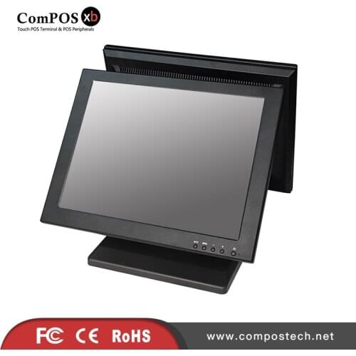 Hot Sale 15" Dual screen Touch Screen Monitor POS System For Cash Register For Supermarket
