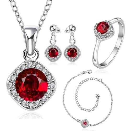 LKNSPCS780-A 925 sterling silver jewelry set, fashion jewelry set A037-A Earring 428 Necklace 464 Ring 328-8 /dnrameya dzjamqqa