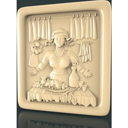 STL Model for CNC Router 3D Printer Artcam Aspire Bas Relief Art Home Decoration Painting -73