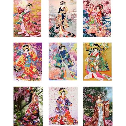 DIY Paints By Numbers Ancient beauties 50x40 Art Pictures set Coloring Decorative Canvas Wall Artcraft Oil Painting By Number