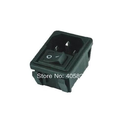 AC Power Socket AS-09,AC inlet,include rocker switch inside