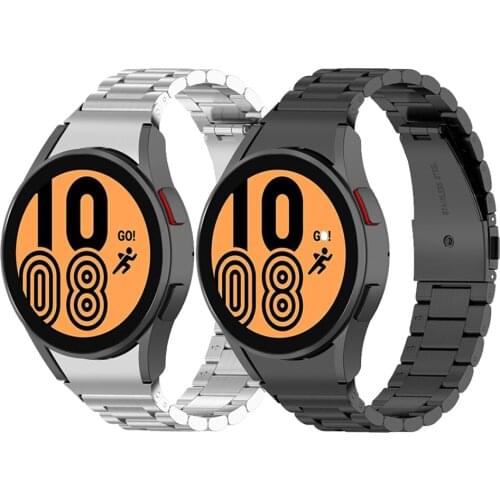 Strap For Samsung Galaxy Watch 4 Band 44mm 40mm Curved Metal Adapter Stainless Steel Bracelet For Galaxy Watch 4 Classic 42 46mm