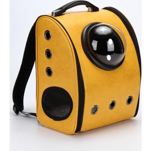 Pet Backpack Cat Out Portable Space Capsule Breathable Two-shoulder Cat Bag PU Pet Space Bag Pet Carrier