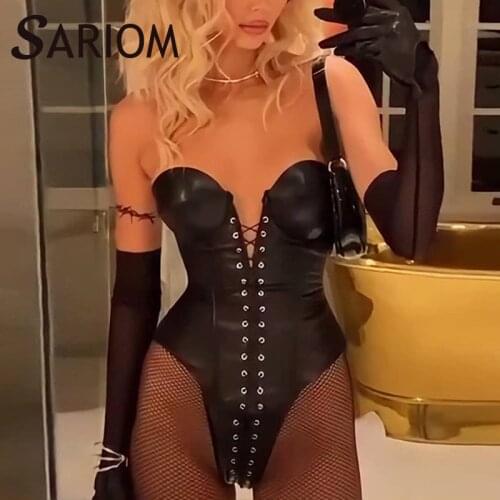 SARIOM Open Back Bodysuit