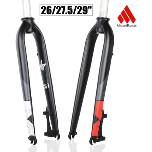 Bicycle fork 26 27.5 29" inch mountain bike front fork aluminum alloy bicycle disc brake hard front fork mountain bike 26er 29er