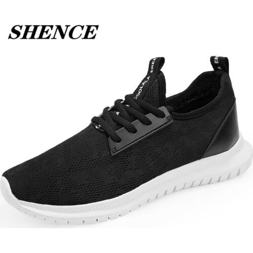 SHENCE Large Size Couple Sports Shoes Breathable Casual Non-slip Fashion Laces Soft Comfortable Plus Size Womens Walking Shoes
